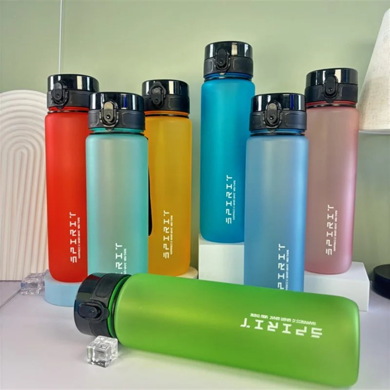 1L Sports Water Bottle High Capacity Plastic Fitness Portable Leakproof Drinking Bottle Camping Hiking Sports Cups