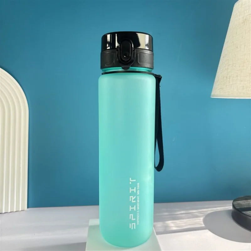 1L Sports Water Bottle High Capacity Plastic Fitness Portable Leakproof Drinking Bottle Camping Hiking Sports Cups